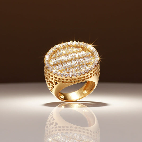 Gold Plated Baguette Ring