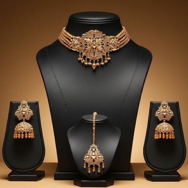 Golden Kundan Choker Set