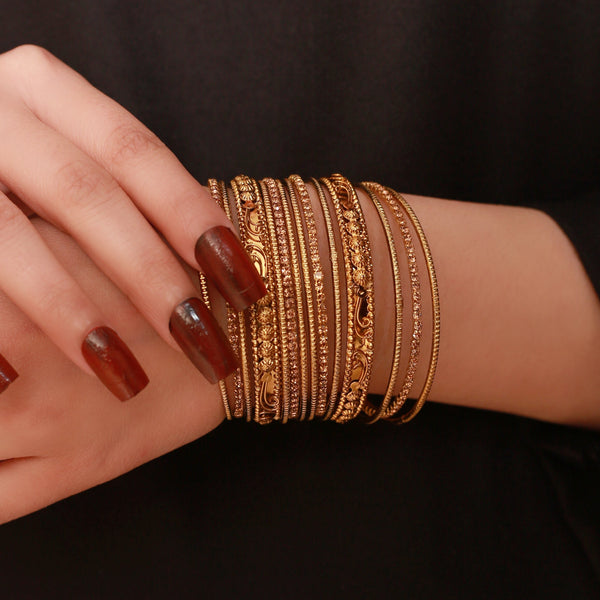 Mawla Signature Gold Plated Bangles Set